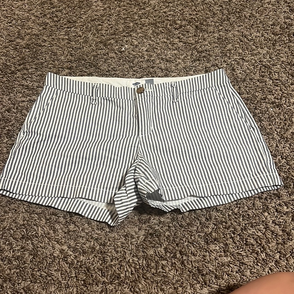 Blue and White Striped Old Navy Shorts